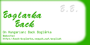 boglarka back business card